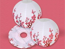 Lampara papel arroz decorada 40cm